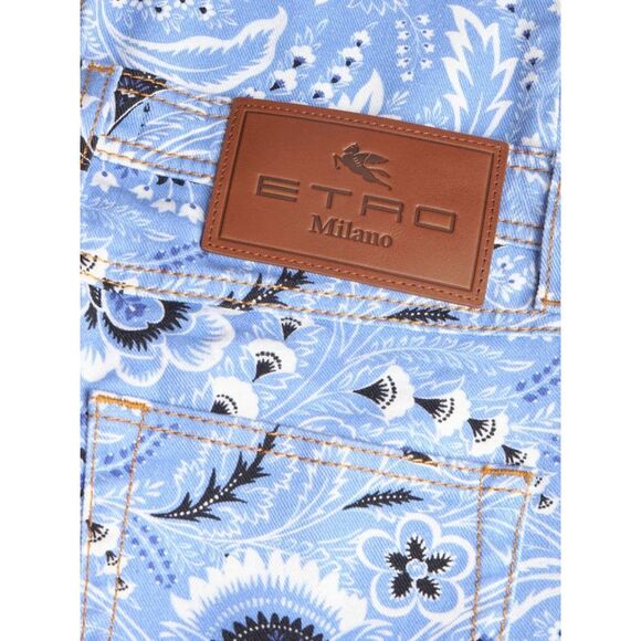 Etro Women Printed Denim Jeans